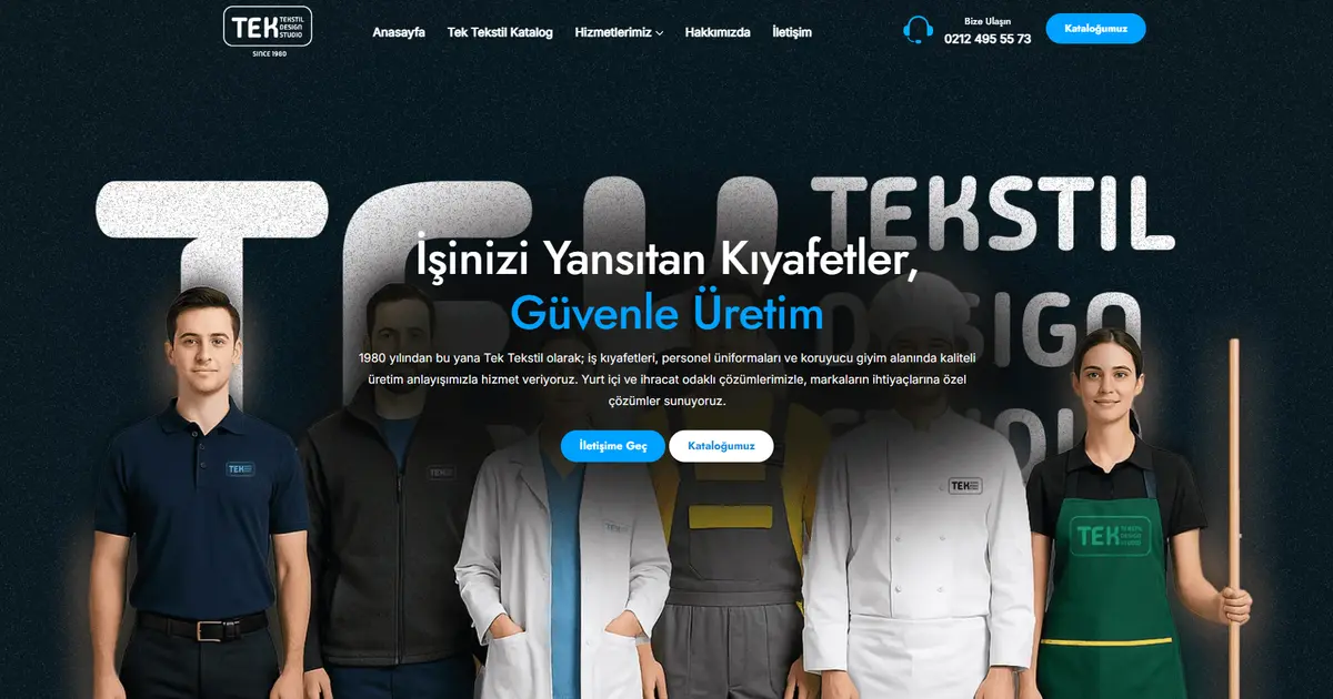 tektekstil.com.tr screenshot