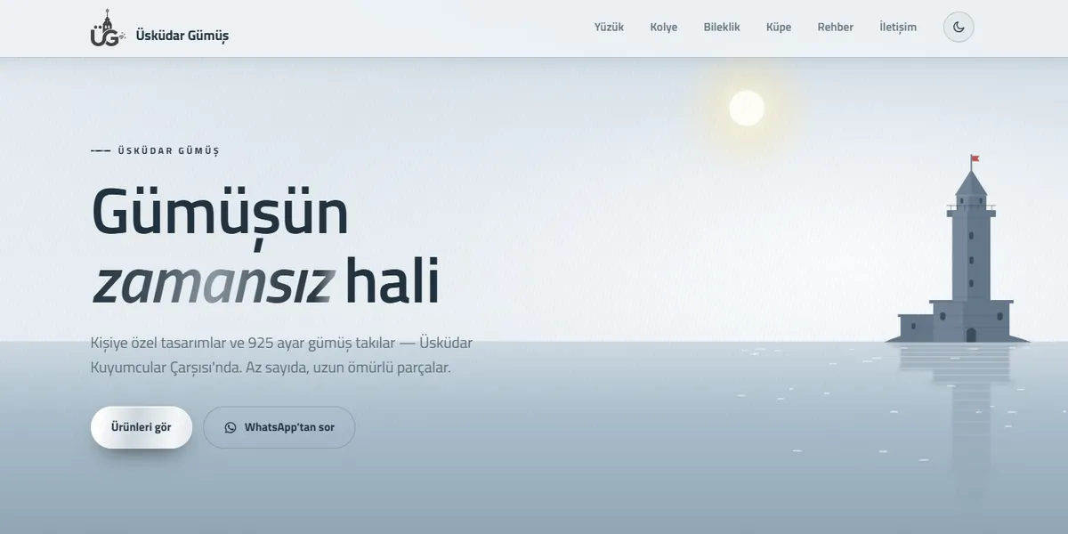 Üsküdar Gümüş web sitesi ana sayfası